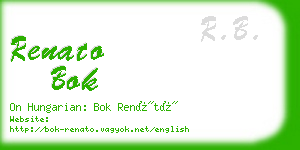 renato bok business card